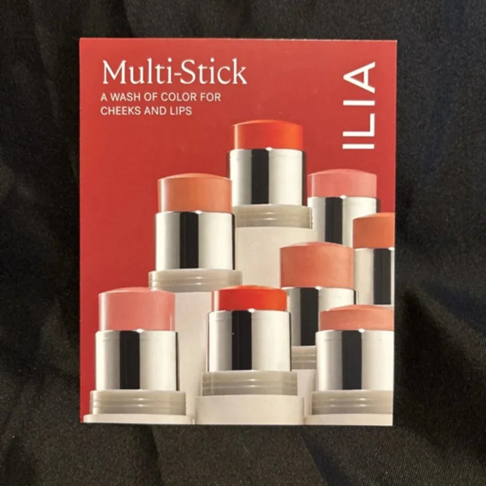 ILIA Multi-Stick Cheeks And Lips 4 Shade Card Whisper/Tenderly/In The Mood/Ruby